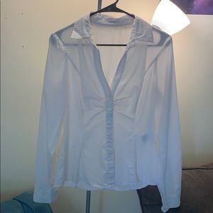 Tahari white blouse